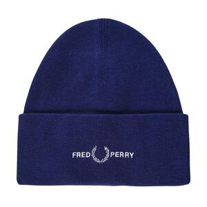 Fred Perry Unisex Adult Graphic Logo Beanie / French Navy